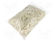 Rubber bands; Width: 1.5mm; Thick: 1.5mm; rubber; white; Ø: 40mm; 1kg PLAST