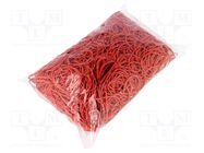 Rubber bands; Width: 1.5mm; Thick: 1.5mm; rubber; red; Ø: 50mm; 1kg PLAST