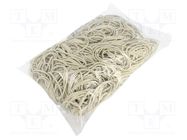 Rubber bands; Width: 3mm; Thick: 1.5mm; rubber; white; Ø: 60mm; 1kg PLAST