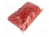 Rubber bands; Width: 1.5mm; Thick: 1.5mm; rubber; red; Ø: 60mm; 1kg PLAST