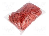 Rubber bands; Width: 3mm; Thick: 1.5mm; rubber; red; Ø: 80mm; 1kg PLAST