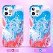 Kingxbar Watercolor Series color case for iPhone 12 Pro Max Blue-pink, Kingxbar