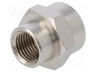 Muff; threaded,reductive; nickel plated brass; max.300°C PNEUMAT