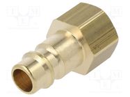 Quick connection coupling; 0÷35bar; brass; 33mm; 1000l/min PNEUMAT