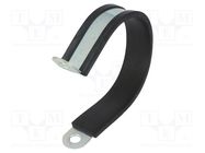 Fixing clamp; ØBundle : 78mm; W: 25mm; steel; Cover material: EPDM MPC INDUSTRIES