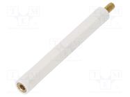 Insulating sleeve; Int.thread: M4; L: 65mm; UL94V-2; Mat: polyamide 