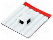 Holder; self-adhesive; polyamide; UL94V-2; white; Tie width: 5.4mm HELLERMANNTYTON