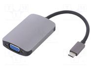 Adapter; USB 3.1; D-Sub 15pin HD socket,HDMI socket,USB C plug QOLTEC