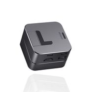 Hub Joyroom S-H121 USB-C stand - USB-A 3.0 / RJ45 / HDMI / USB-C / Thunderbolt for MacBook Pro - gray, Joyroom