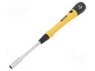 Screwdriver; precision; 6-angles socket; HEX 5mm; ESD WIHA