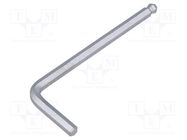 Wrench; hex key,spherical; HEX 4mm; Overall len: 72mm WIHA