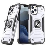 Wozinsky Ring Armor Case Kickstand Tough Rugged Cover for iPhone 13 mini silver, Wozinsky