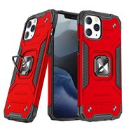 Wozinsky Ring Armor Case Kickstand Tough Rugged Cover for iPhone 13 mini red, Wozinsky