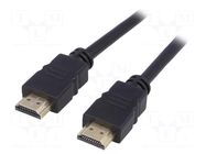 Cable; HDMI plug,both sides; 5m; black; HDMI 1.4 AKYGA