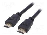 Cable; HDMI plug,both sides; 1.5m; black; HDMI 1.4 AKYGA