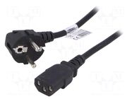 Cable; 3x0.75mm2; PVC; 5m; black; 10A; 250V; Core: CCA AKYGA