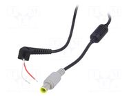 Cable; 3x0.5mm2; wires,DC 7,9/5,5 plug; straight; black; 1.2m AKYGA