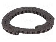 Cable chain; E2i.10; Bend.rad: 18mm; L: 1000mm; Int.height: 10.1mm IGUS