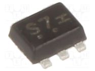 Transistor: N-MOSFET x2; unipolar; 60V; 0.225A; 0.28W; SOT563F; ESD ONSEMI