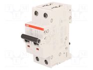 Circuit breaker; 230/400VAC; Inom: 40A; Poles: 2; Charact: C; 6kA ABB