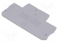 End plate; grey; Width: 2.2mm; Ht: 34.9mm; L: 65.4mm 