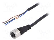 Cable: for sensors/automation; M12; PIN: 3; straight; 5m; plug; CI AUTONICS