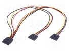 Cable: SATA; SATA L-Type plug,SATA L-Type plug x2; 0.5m QOLTEC