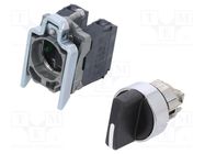 Switch: rotary; 22mm; NO x2; black; none; 3A/240VAC; 0.55A/125VDC 