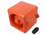 Signaller: sound; siren; 230VAC; 110dB(d=1m); YA50; IP65; red; ABS CLIFFORD & SNELL