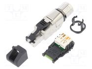 Plug; RJ45; PIN: 8; Cat: 6a; shielded,with protective cap; 5.5÷10mm TELEGÄRTNER