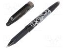Rollerball pen; black; 0.7mm; FRIXION PILOT