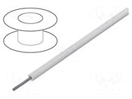 Wire; ThermoThin; stranded; Cu; 30AWG; PFA; white; 600V; 30.5m; 100ft ALPHA WIRE