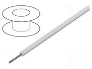 Wire; ThermoThin; stranded; Cu; 28AWG; PFA; white; 600V; 30.5m; 100ft ALPHA WIRE