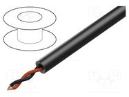 Wire: loudspeaker cable; 2x16AWG; stranded; OFC; black; unshielded TASKER