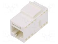 Coupler; Cat: 6; Keystone; 8p8c; RJ45 socket,both sides TELEGÄRTNER