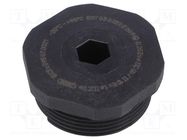 Stopper; M32; 1.5; IP68; polyamide; black; Thread: metric; -20÷90°C HUMMEL