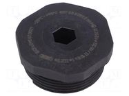 Stopper; M32; 1.5; IP68; polyamide; black; Thread: metric; -20÷90°C HUMMEL