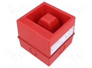 Signaller: sound; siren; 230VAC; 106dB(d=1m); YA40; IP65; red; ABS CLIFFORD & SNELL