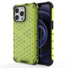 Honeycomb Case armor cover with TPU Bumper for iPhone 13 Pro green, Hurtel