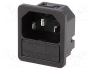 Connector: AC supply; socket; male; 10A; 250VAC; IEC 60320; C14 (E) SCHURTER