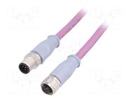 Cable: for sensors/automation; PIN: 5; shielded; plug; 60V; 4A; IP67 CONEC