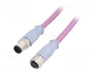 Cable: for sensors/automation; PIN: 5; shielded; plug; 60V; 4A; IP67 CONEC