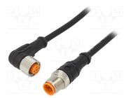 Connection lead; M12; PIN: 3; 5m; plug; 4A; 1200; -25÷80°C; IP67 LUTRONIC
