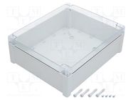 Enclosure: multipurpose; X: 289mm; Y: 344mm; Z: 117mm; TEMPO; grey FIBOX