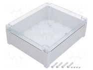 Enclosure: multipurpose; X: 289mm; Y: 344mm; Z: 117mm; TEMPO; grey FIBOX