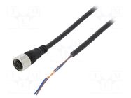 Cable: for sensors/automation; M12; PIN: 2; straight; 2m; plug; CI AUTONICS