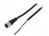Cable: for sensors/automation; M12; PIN: 2; straight; 5m; plug; CI AUTONICS
