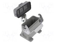 Enclosure for connectors: HDC; angled; size D10A; with latch DEGSON ELECTRONICS