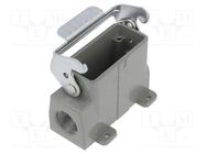 Enclosure: for HDC connectors; size D10A; with latch; angled DEGSON ELECTRONICS