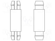 PCB distance; polyamide 66; L: 25.4mm; latch/latch; natural DREMEC